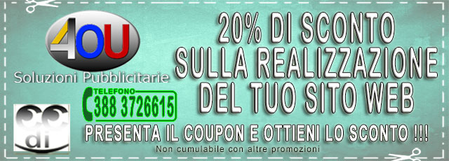 Coupon 4YOU SOLUZIONI PUBBLICITARIE A CERRETO D'ESI FABRIANO ANCONA