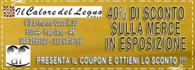 Coupon AGRIPOINT- IL CALORE DEL LEGNO FABRIANO