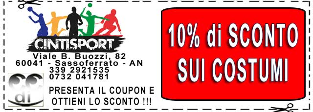 Coupon CINTI SPORT A SASSOFERRATO