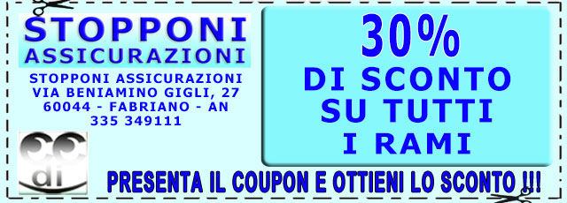 Coupon sconti Stopponi Assicurazioni Fabriano