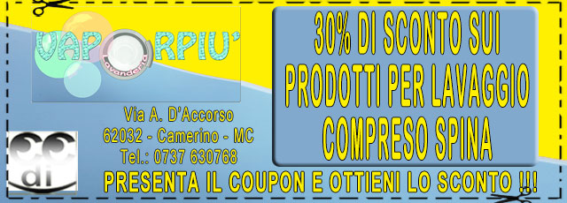 Coupon Lavanderia Vapoiù Camerino