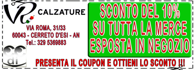 Coupon VRCALZATURE A CERRETO D'ESI