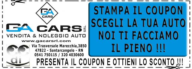 Coupon sconti GA CARS SRL autonoleggio a Rimini - Santarcangelo di Romagna