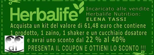 Coupon sconti INCARICATO ALLE VENDITE HERBALIFE NUTRITION ELENA TASSI A FABRIANO